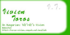 vivien toros business card